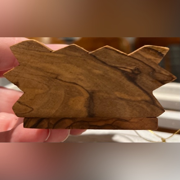 Genuine Olive Wood Small Nativity Scene Ornament Israel Holy Land In Box - Picture 11 of 14